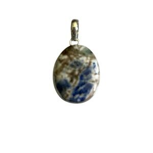 925 Sterling Silver Multi Color Sodalite Pendant